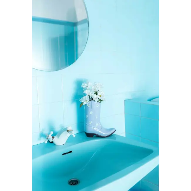 DOIY - Vase Rodeo Cowboy Boot - lilac - ceramic