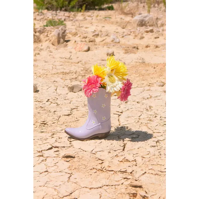 DOIY - Vase Rodeo Cowboy Boot - lilas - céramique