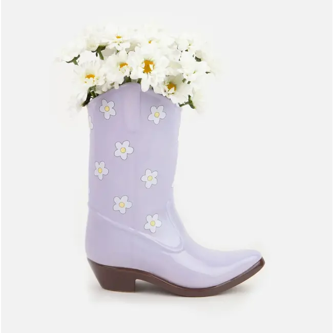 DOIY - Vase Rodeo Cowboy Boot - flieder - Keramik