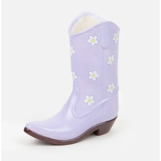 DOIY - Vase Rodeo Cowboy Boot - lilac - ceramic