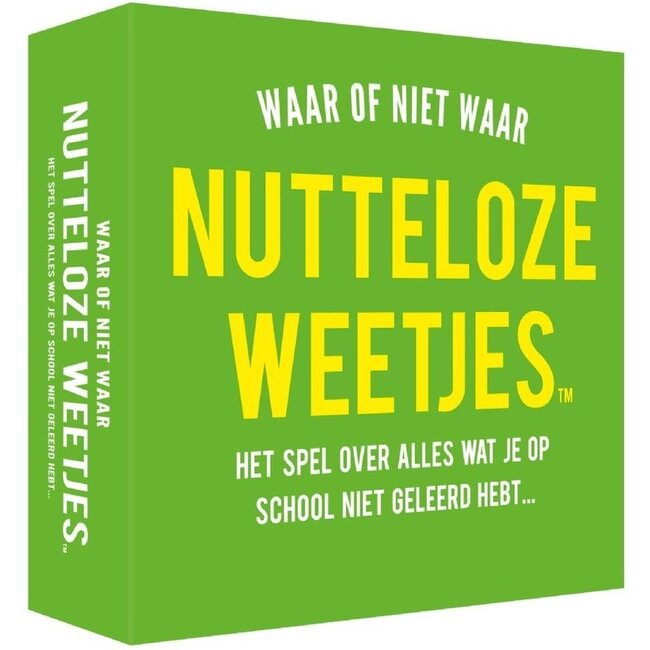 Party Game Nutteloze Weetjes - version Waar of Niet Waar