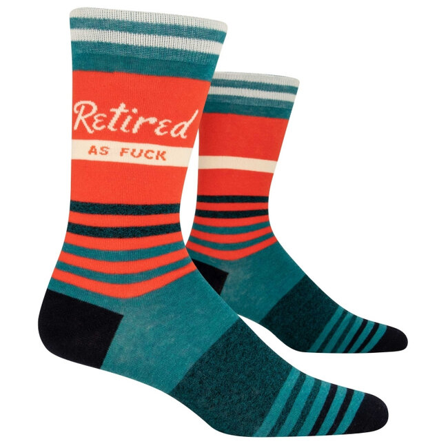 Blue Q Socks Retired As Fuck - men