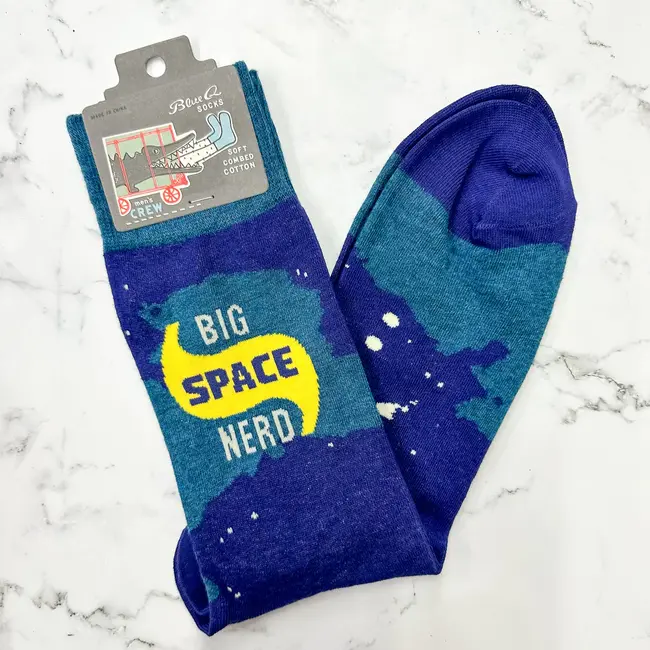 Blue Q - Socken Big Space Nerd - Größe 40 - 46 (Heren)