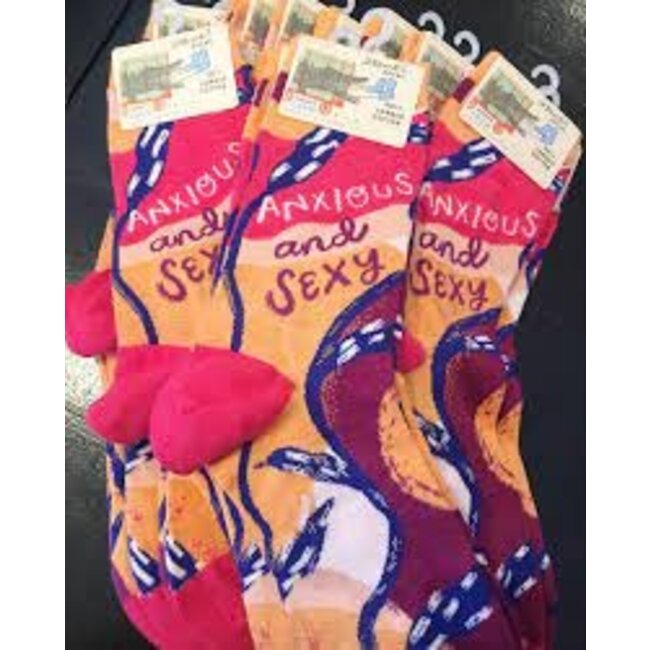 Blue Q - Chaussettes Anxious and Sexy - taille 36-41 (femmes)