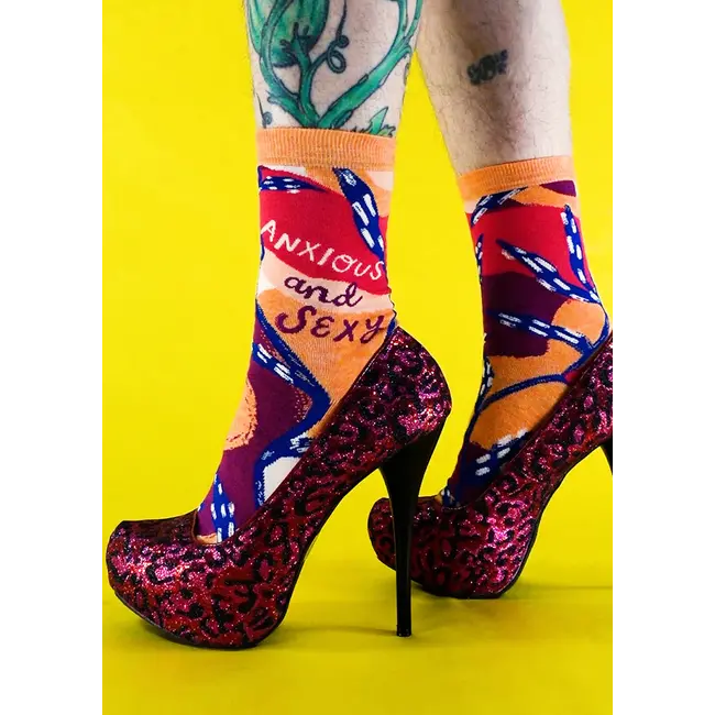 Blue Q - Socks Anxious and Sexy - size 36-41 (women)