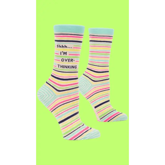 Blue Q - Chaussettes Shhh I'm Overthinking - taille 36-41 (femmes)