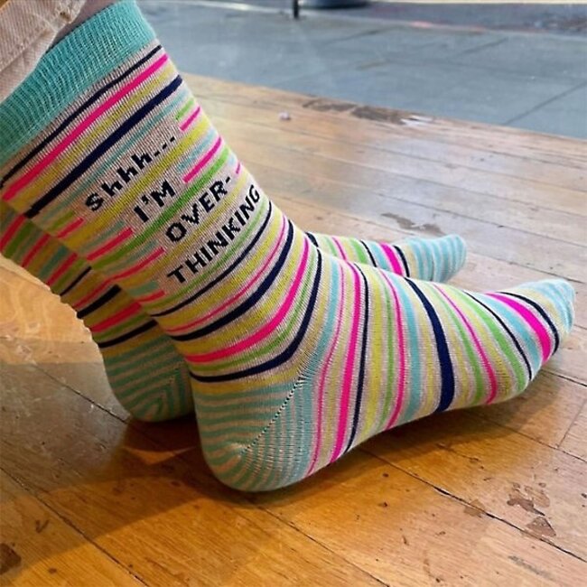 Blue Q - Socken Shhh I'm Overthinking - Größe 36-41 (Damen)