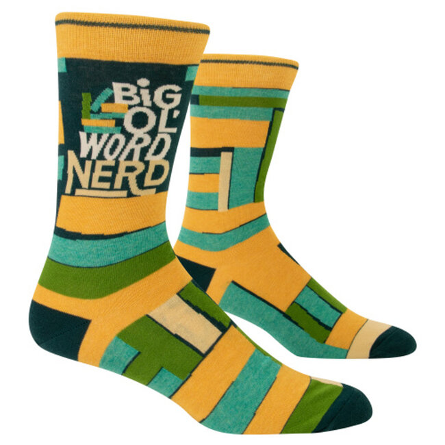 Blue Q Socks Big World Nerd - men