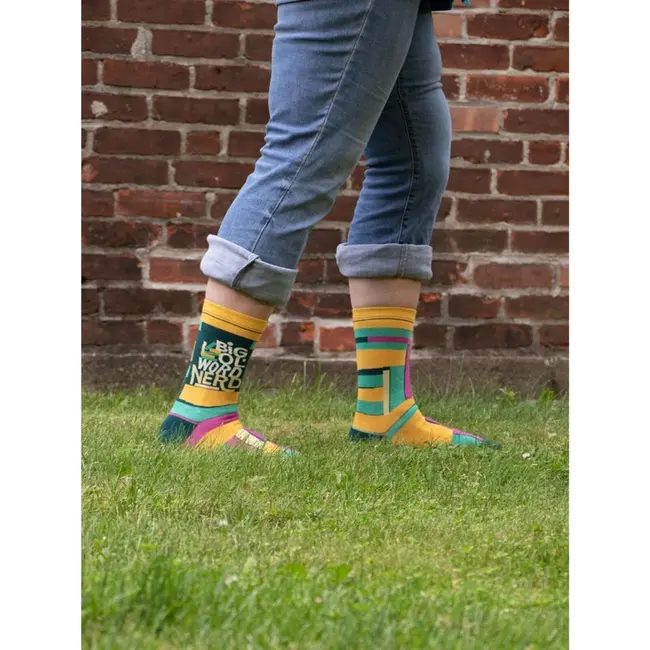 Blue Q - Sokken / Kousen Big World Nerd - maat 36-41 (vrouwen)