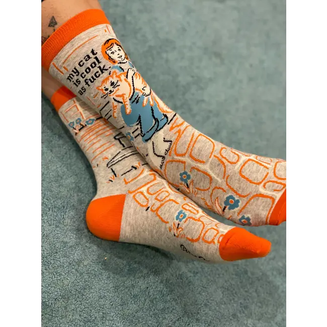 Blue Q - Chaussettes My Cat Is Cool As Fuck - taille 36-41 (femmes)