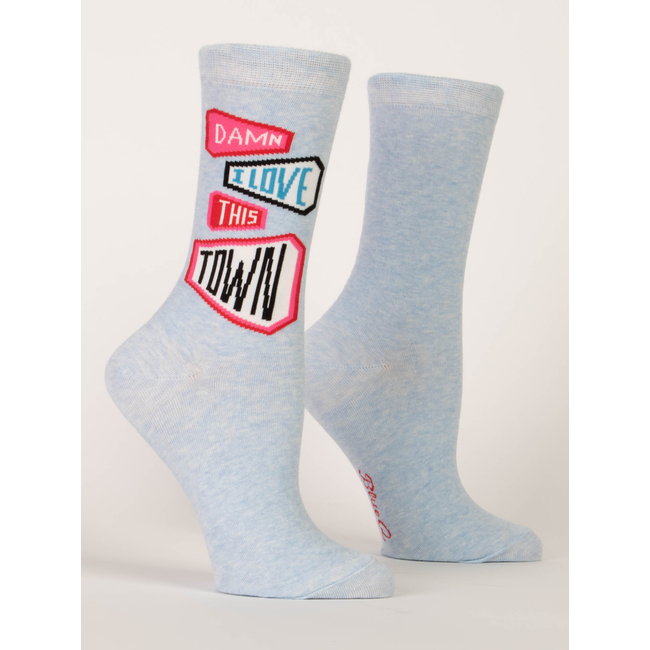 Blue Q - Chaussettes Damn I Love This Town - taille 36-41 (femmes)