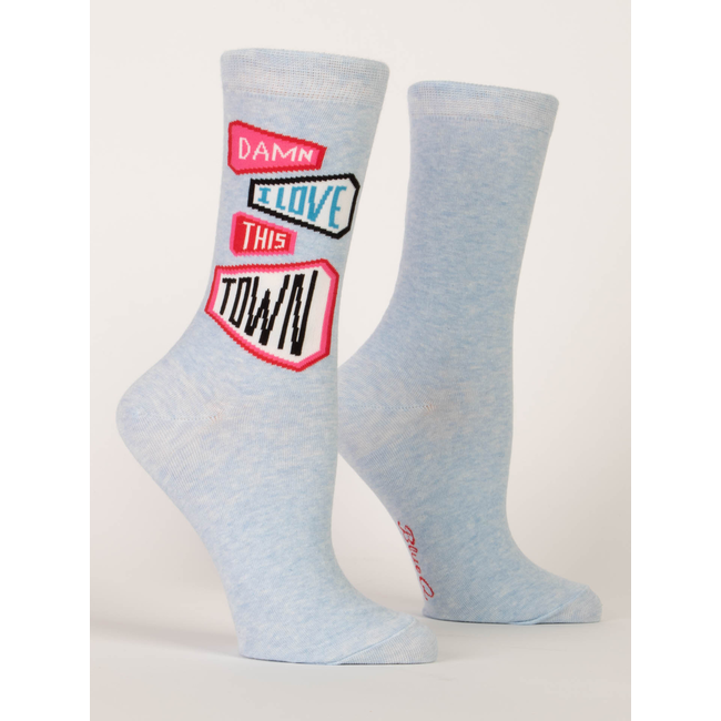 Blue Q - Socks Damn I Love This Town - size 36-41 (women)