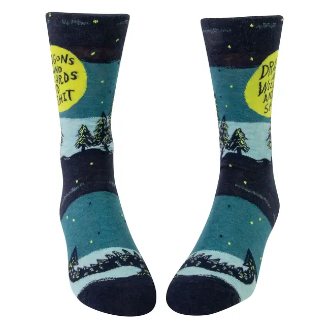 Blue Q - Chaussettes Dragons And Wizards And Shit - taille 40-46 (hommes)