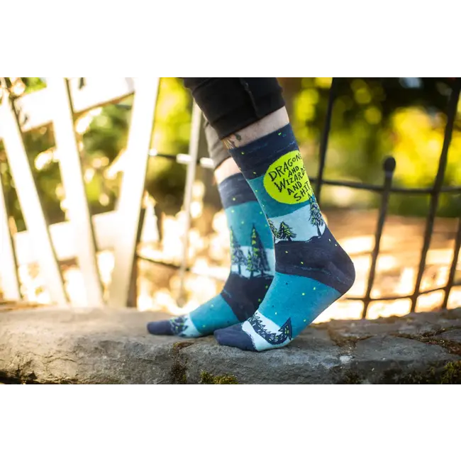 Blue Q - Socks Dragons And Wizards And Shit - size 40-46 (men)