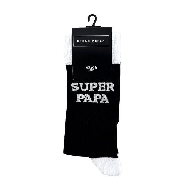 Urban Merch - Socken Super Papa - Größe 42/46 (Herren)