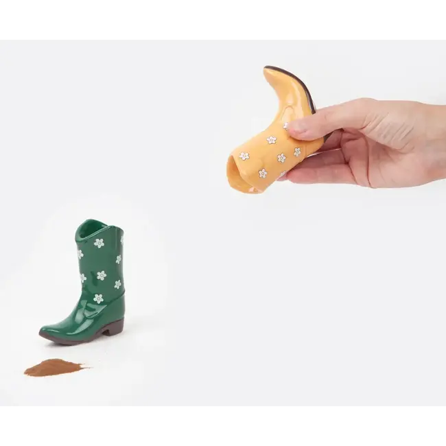 DOIY - Salt and Pepper Set Rodeo Cowboy Boot - ceramic