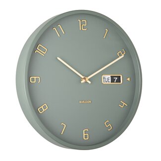 Karlsson Wall Clock Data Flip - jungle green