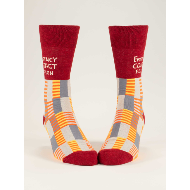 Blue Q - Chaussettes Emergency Contact Person - taille 40-46 (hommes)