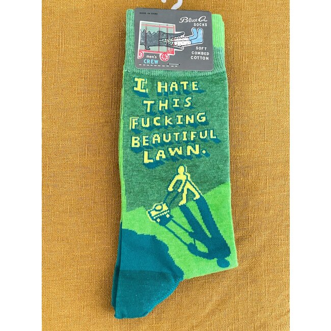 Blue Q - Chausettes I Hate This Fucking Beautiful Lawn - taille 40-46 (hommes)