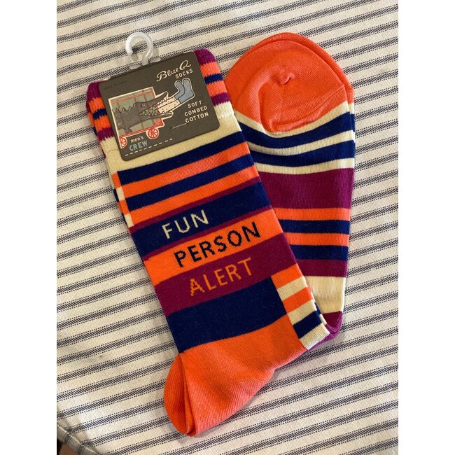 Blue Q - Sokken / Kousen Fun Person Alert - maat 40-46 (mannen)