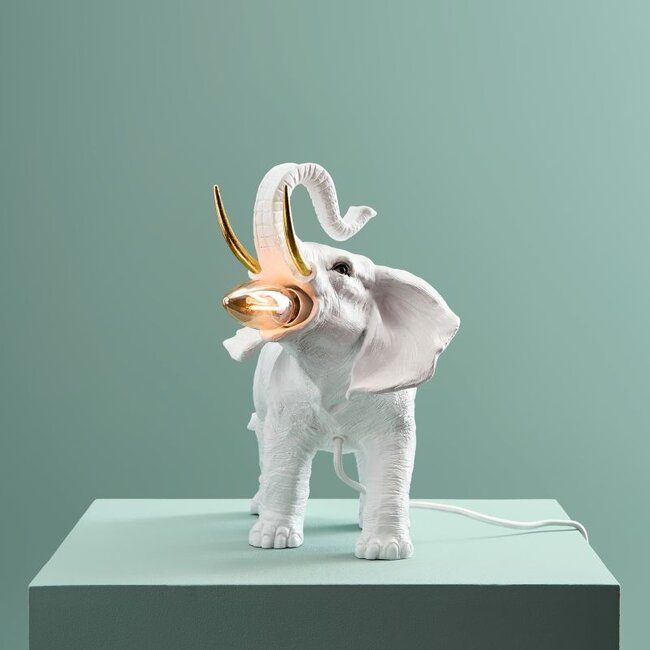 Werner Voß Werns - Table Lamp - Animal Lamp Elephant Dumbo - white/gold