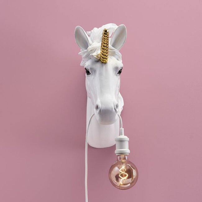 Werner Voß Werns - Lampe Murale - Lampe Animale - Licorne Hugh - blanc/doré
