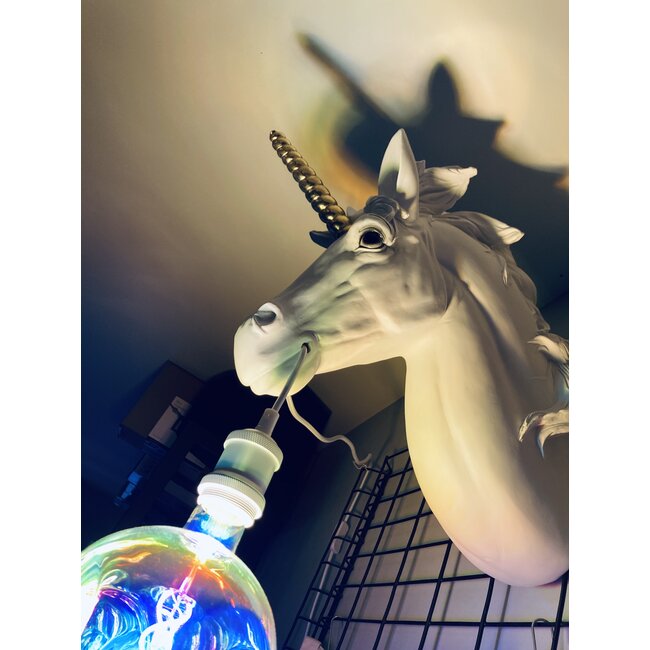 Werner Voß Werns - Wandlamp - Dierenlamp - Eenhoorn Hugh - wit/goud