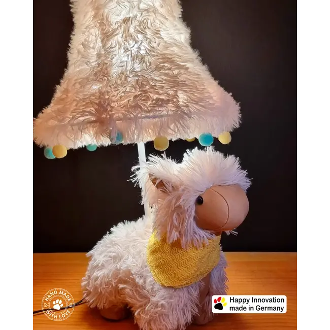 Happy Lamps - Alma, the gentle alpaca - handmade mood lamp