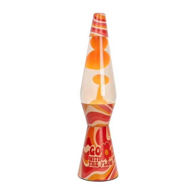 Fisura - Lava Lamp - Go With The Flow - orange lava - transparent liquid