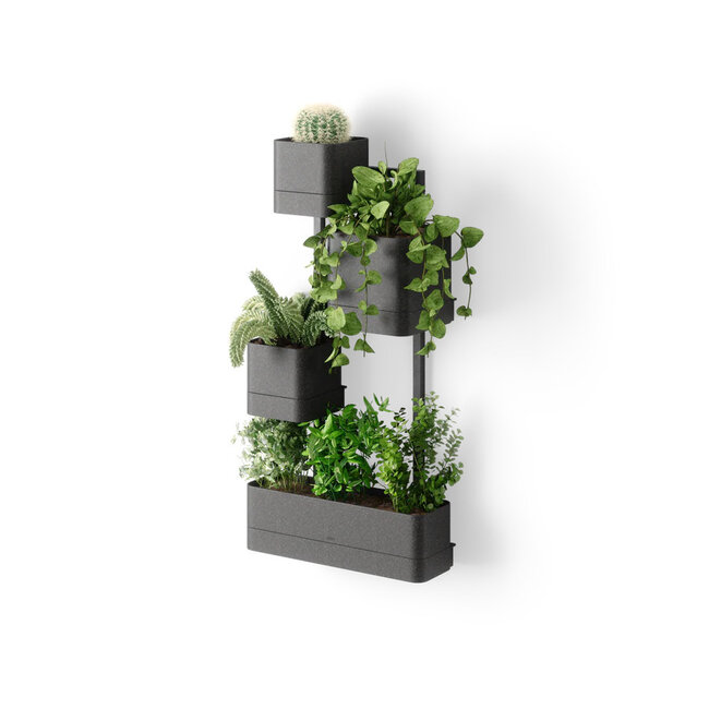 Umbra - Wand Bloempot Cubiko - hangend - zwart