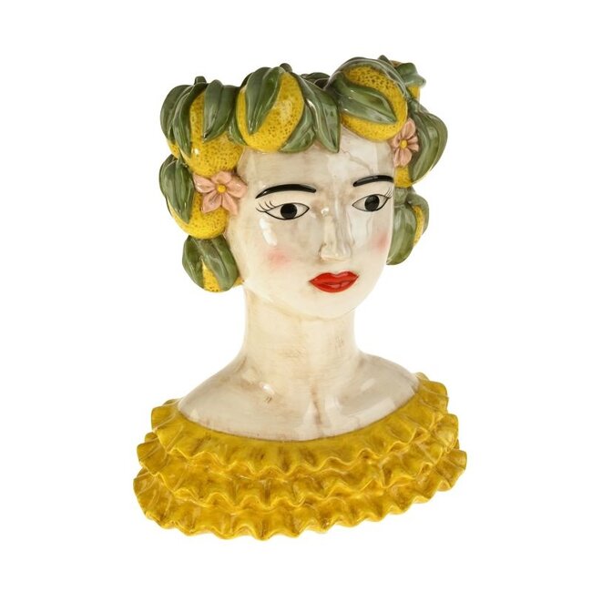 Werner Voß - Decorative Vase Sicilian female Bust Lady Lemon