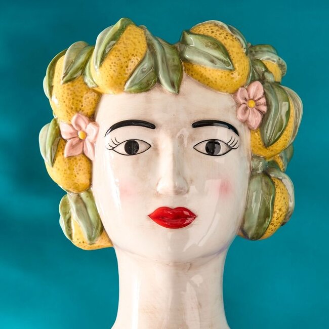 Werner Voß Werns  - Vase décoratif Buste féminin sicilien Lady Lemon