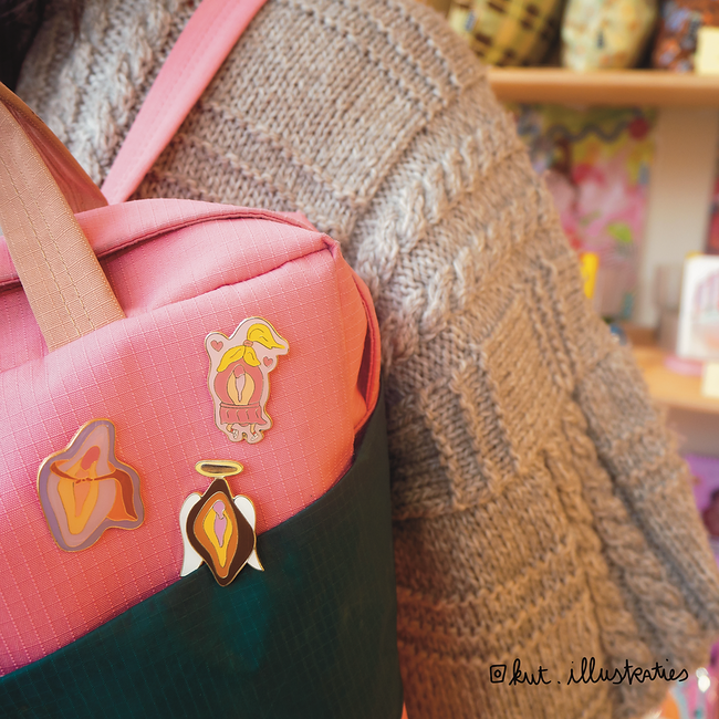 KUT.illustraties - Pin Super Muschi