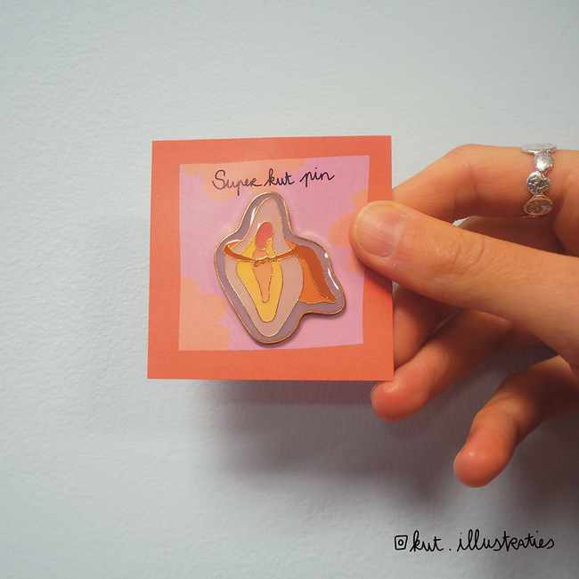 KUT.illustraties - Pin Super Pussy