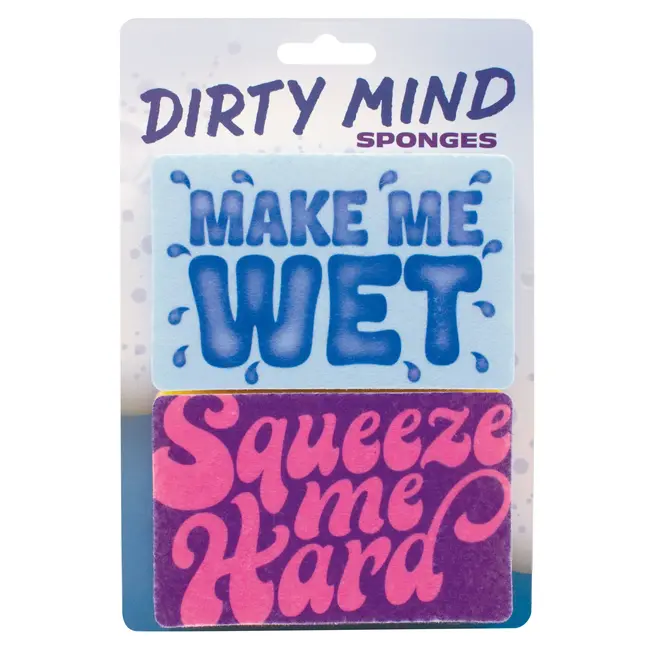 UPG - Afwassponsjes Dirty Mind - Make Me Wet / Squeeze Me Hard - set van 2
