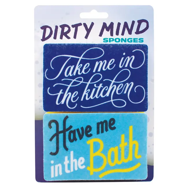UPG - Afwassponsjes Dirty Mind - Take me in the kitchen / Have me in the bath - set van 2