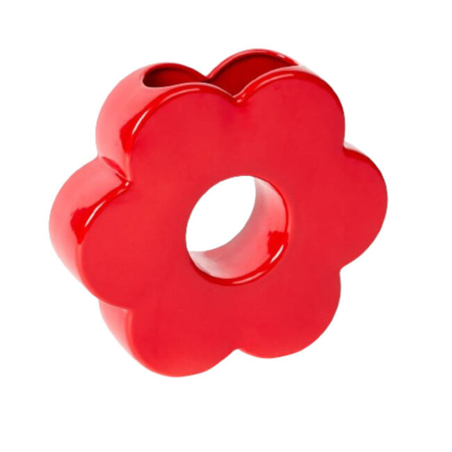 DOIY Vase Daisy - red