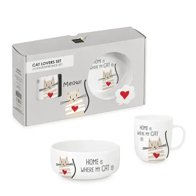 ppd - Tasse et Bol Home Is Where My Cat Is - Ensemble pour les amoureux des chats