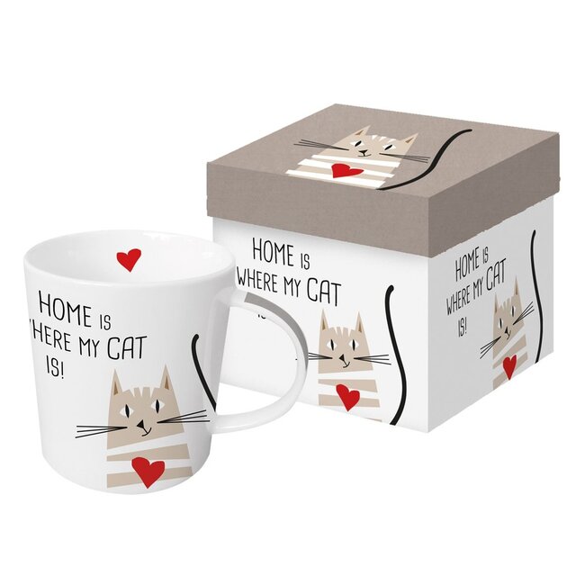 ppd - Mug Home Is Where My Cat Is - for every cat lover