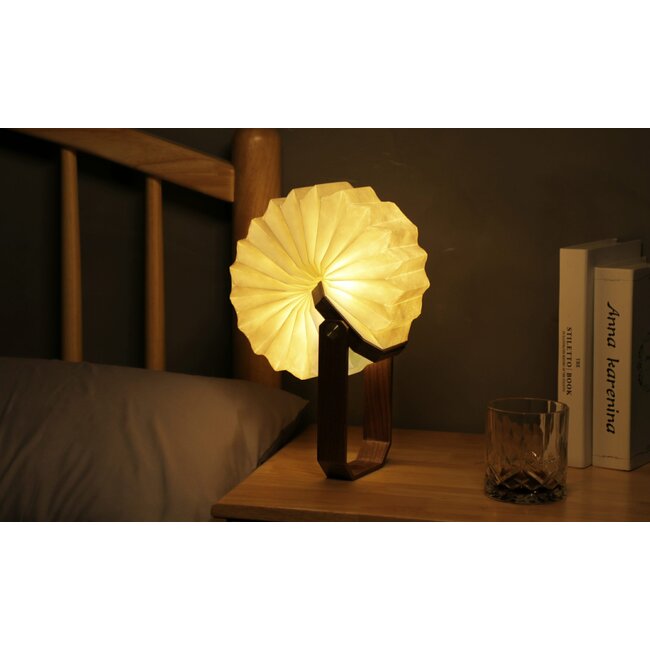 Gingko - Lampe Smart Origami - noyer