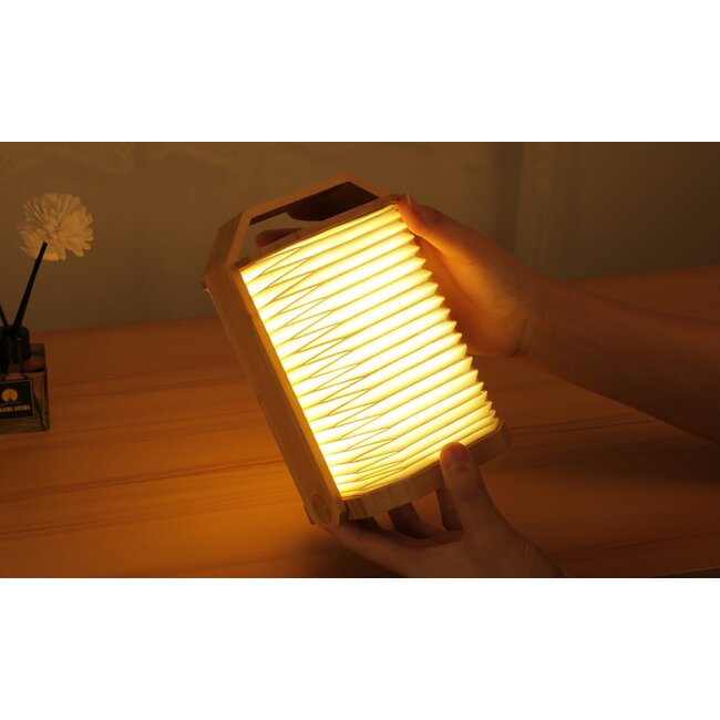 Gingko - Smart Origami Lamp - walnut