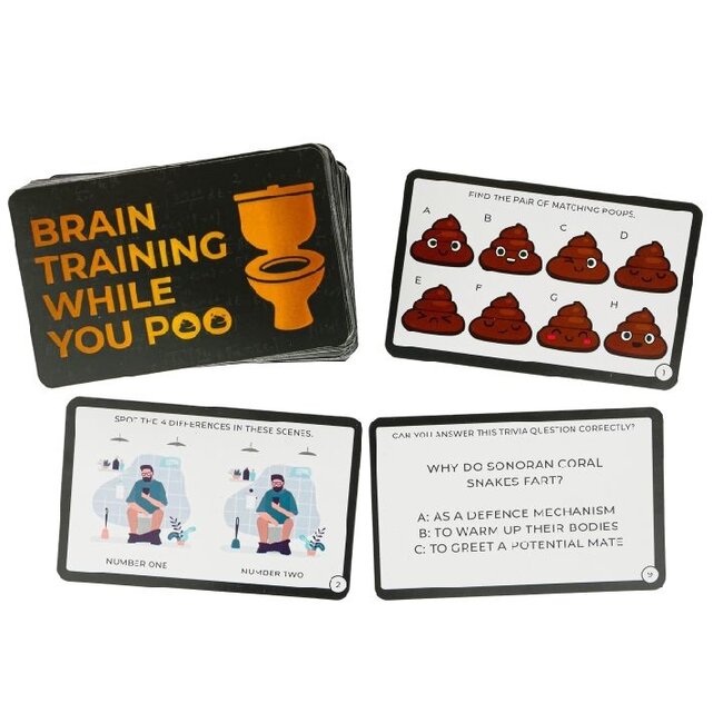 Gift Republic - Kaartenset Brain Training While You Poo