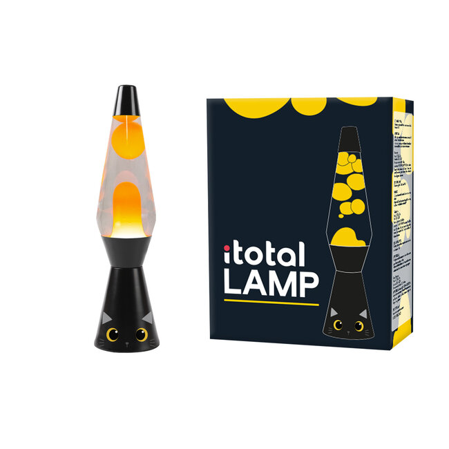 i-total Lampe à Lave Chat Noir