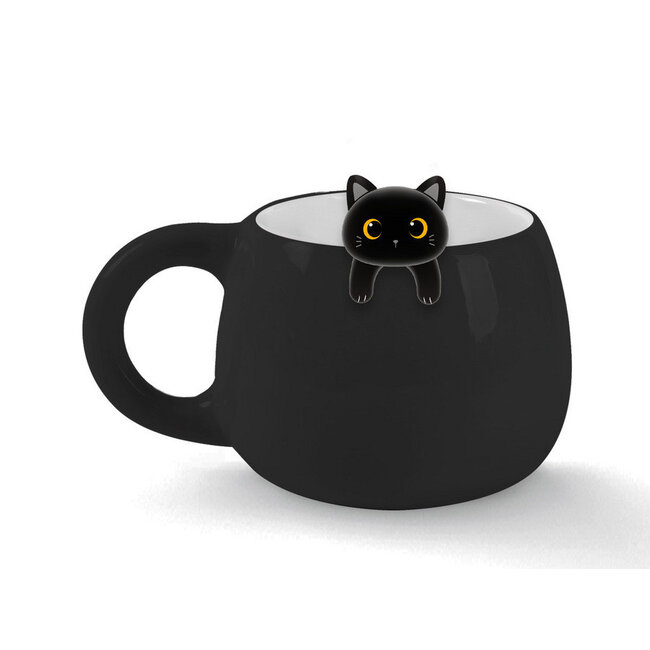 i-total - Beker Charm - Zwarte Kat