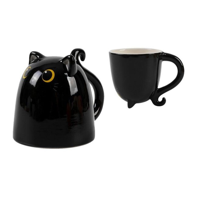 i-total - Mug Up & Down - Black Cat