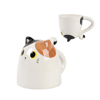 i-total Tasse Up & Down - Chat Blanc