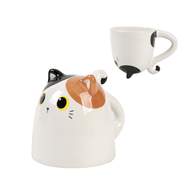 i-total - Tasse Up & Down - Chat Blanc