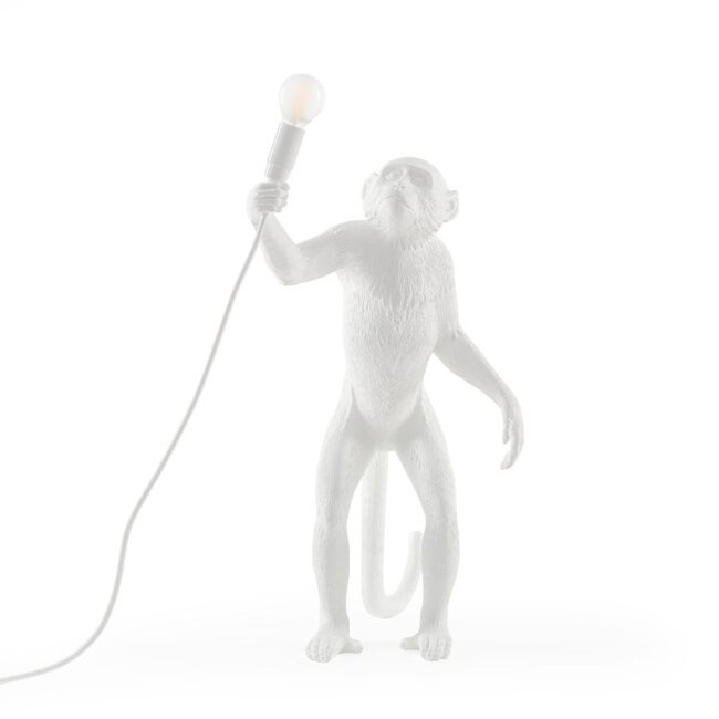 Seletti - The Monkey Lamp - De Apenlamp - staand wit - indoor