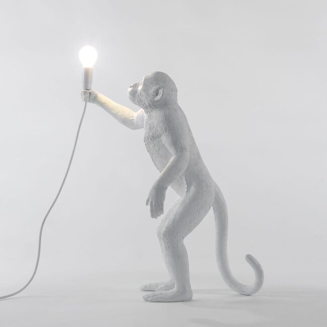 Seletti - The Monkey Lamp - standing white - indoor