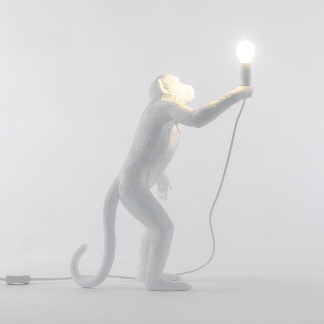 Seletti - The Monkey Lamp - standing white - indoor